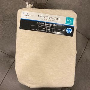 Mainstays- Target Brand - Jersey Sheet Bed Set (Twin or Twin XL, cream)